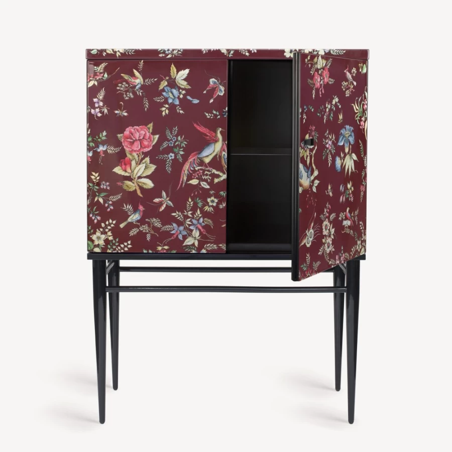 Fornasetti Raised Small Cabinet Coromandel Multicolour Design Collector's Piece