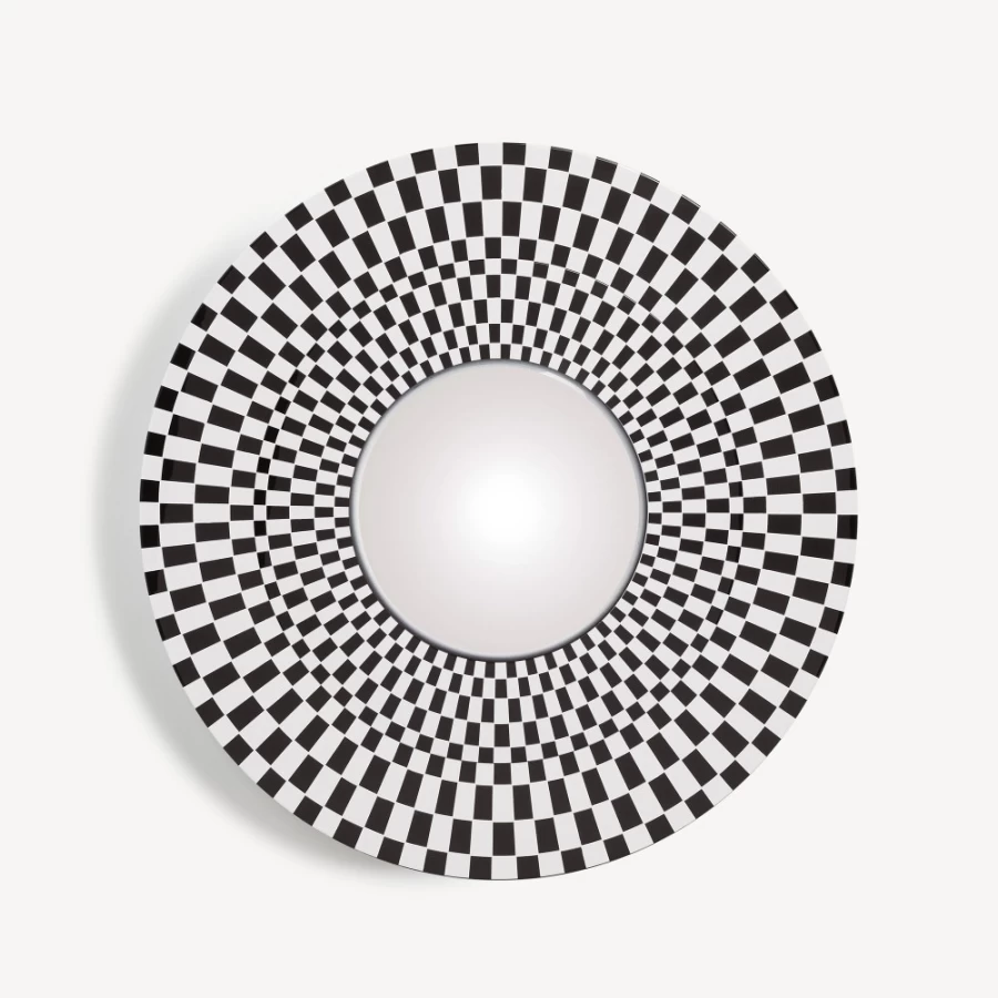 Fornasetti White and Black Convex Mirror Frame - Egocentrismo Design Wall Decor