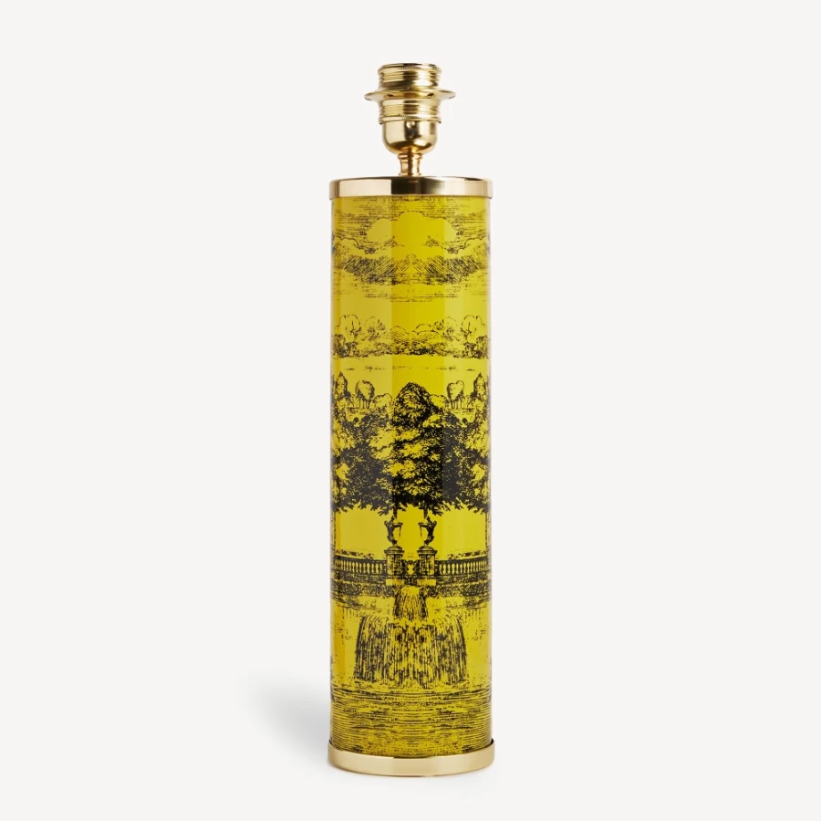 Fornasetti Black and Yellow Giardino Settecentesco Lamp - 18th Century Inspired Design