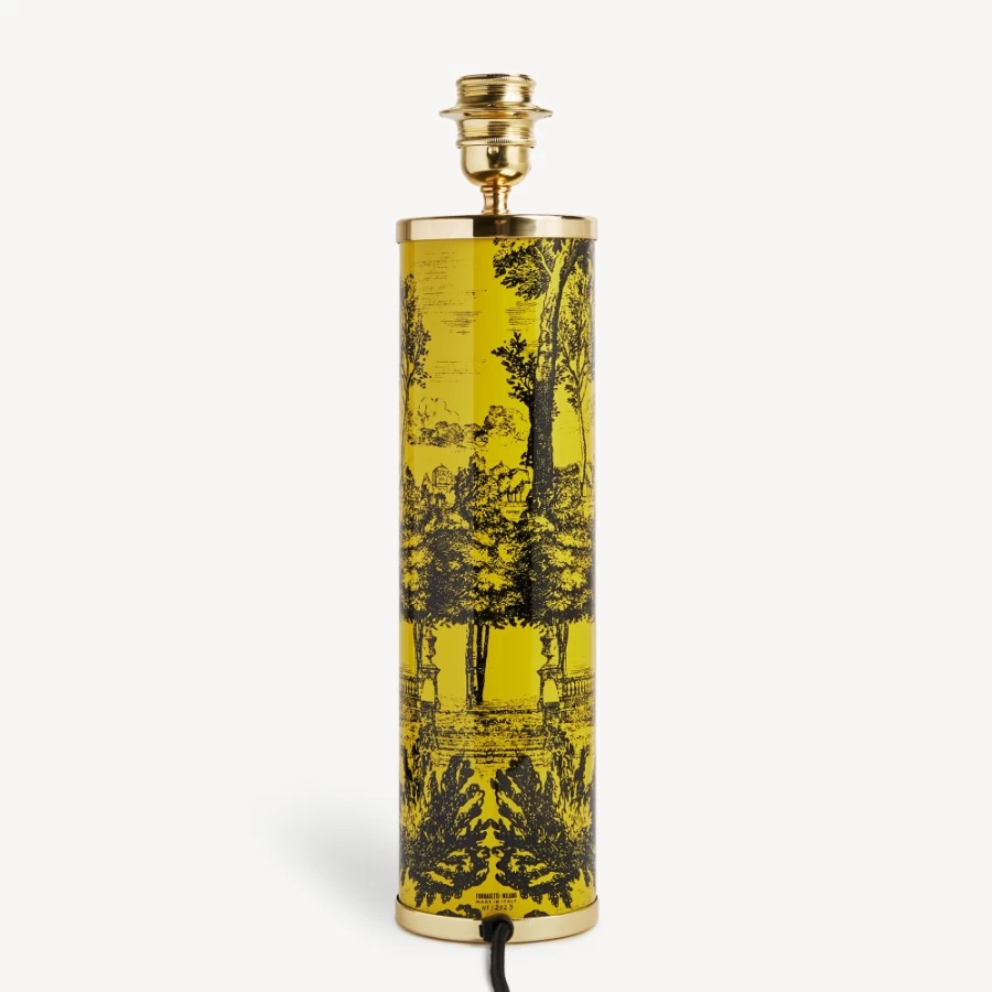 Fornasetti Black and Yellow Giardino Settecentesco Lamp - 18th Century Inspired Design