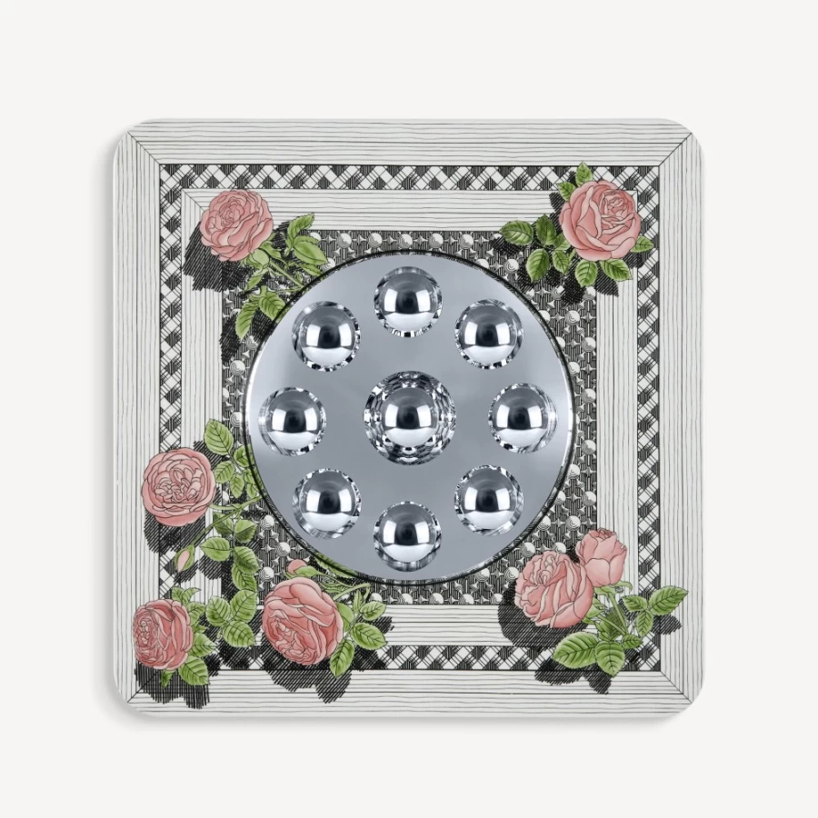 Fornasetti Multicolour Frame With Bubbles and Roses Mirror - Musciarabia Design