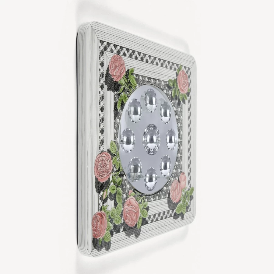 Fornasetti Multicolour Frame With Bubbles and Roses Mirror - Musciarabia Design