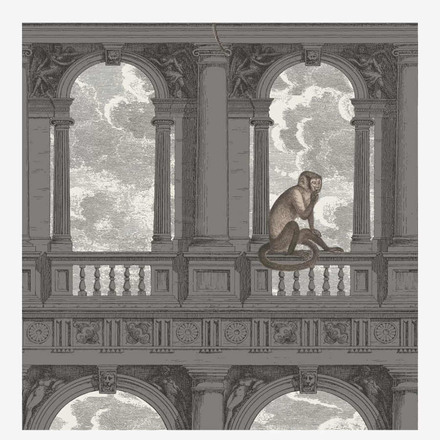 Fornasetti Soot Snow Procuratie Vista Wallpaper Luxury Designer Collection