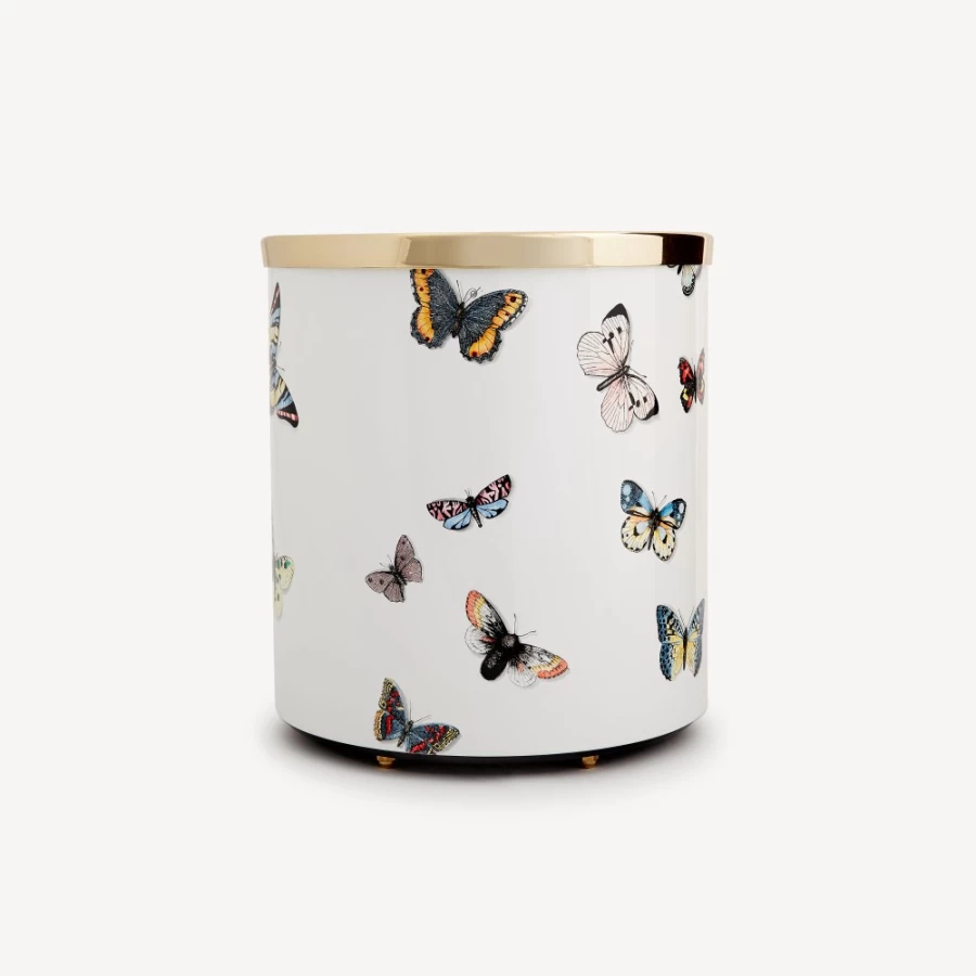 Fornasetti Multicolour Farfalle Paper Basket - Decorative Storage Bin