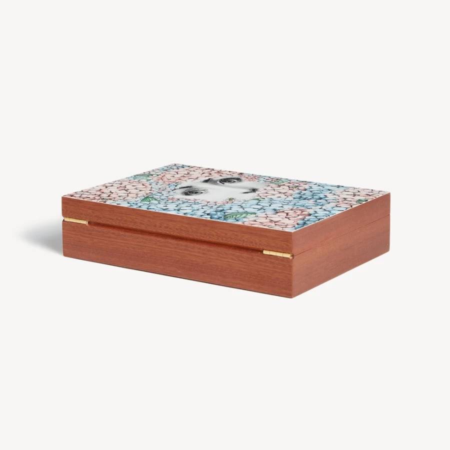 Fornasetti Multicolour Ortensia Decorative Wooden Box