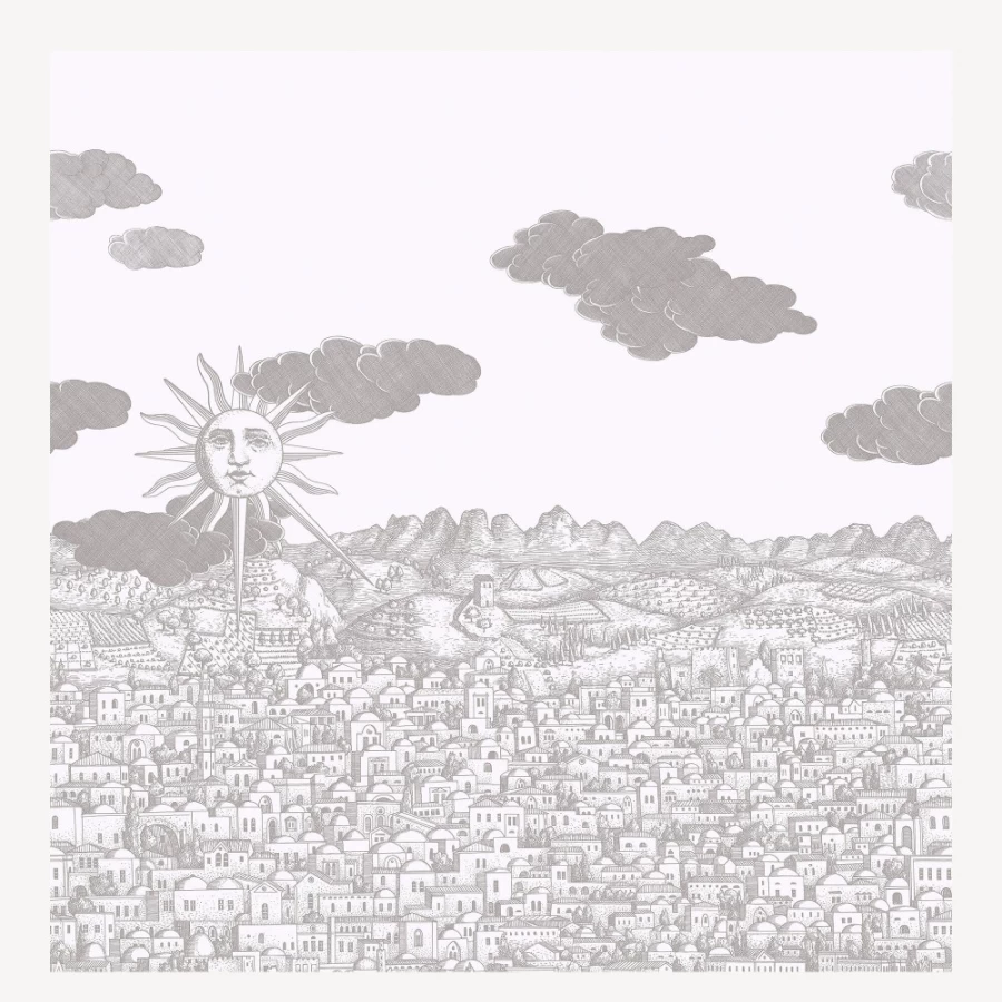 Fornasetti Mediterranea Wallpaper in Soft Neutral Tones - Premium Designer Wall Covering