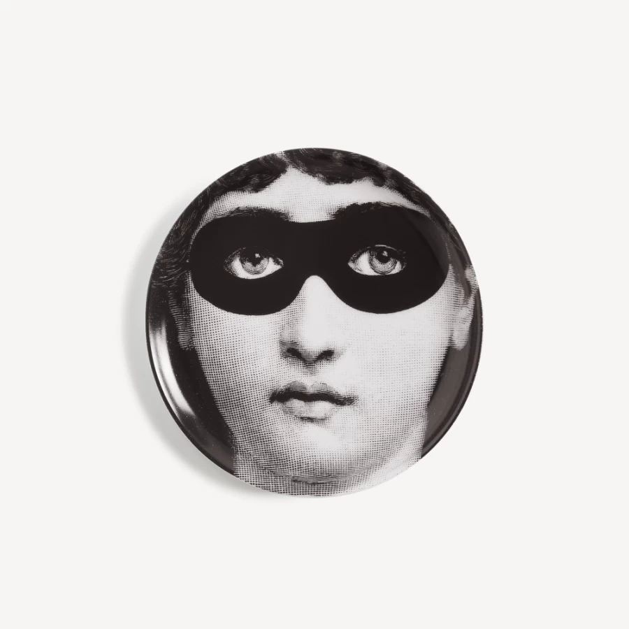Fornasetti Coaster Tema E Variazioni N.22 White and Black Decorative Ceramic Coaster Set