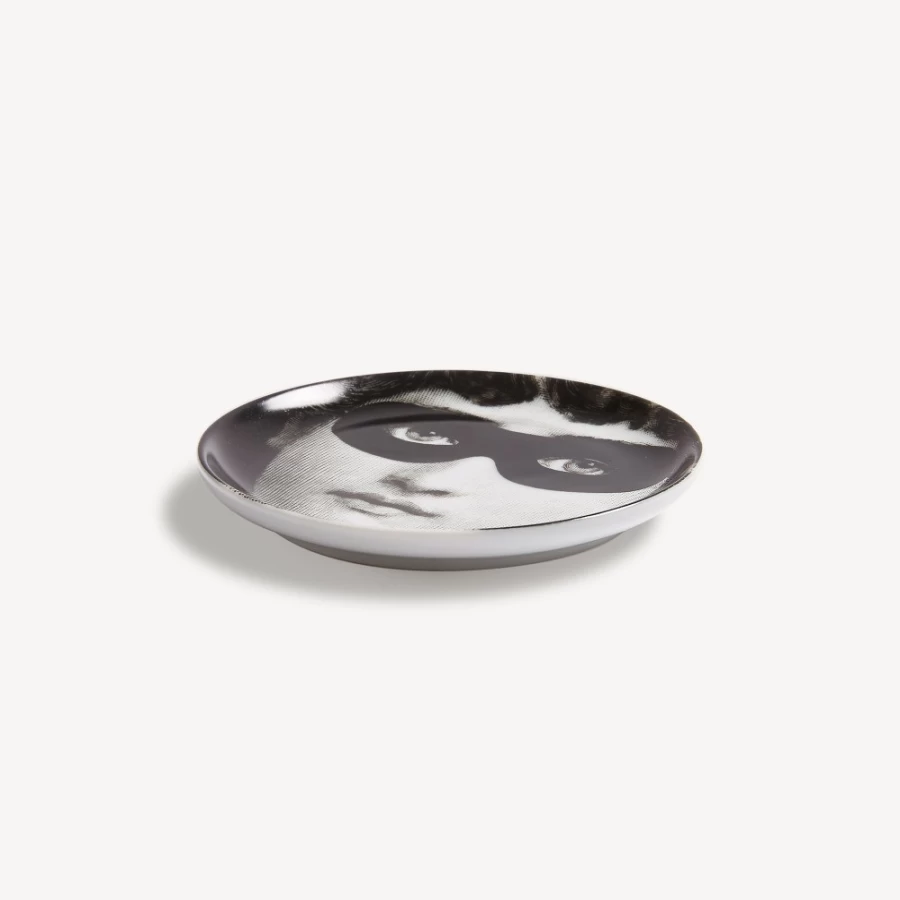 Fornasetti Coaster Tema E Variazioni N.22 White and Black Decorative Ceramic Coaster Set
