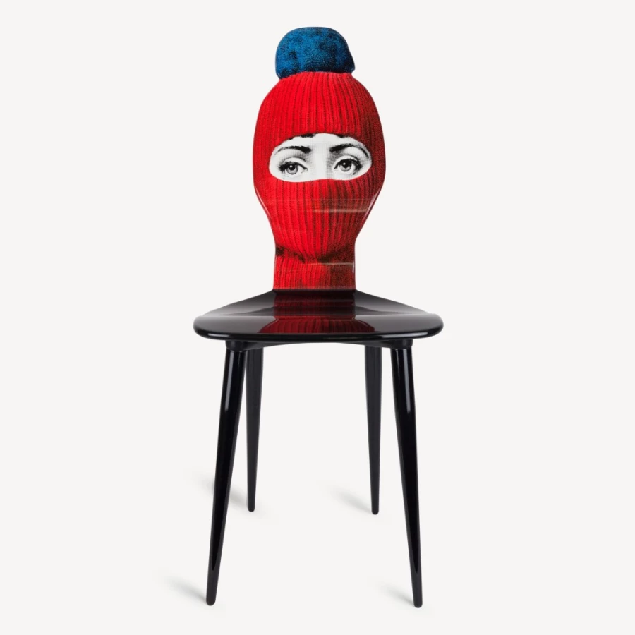 Fornasetti Lux Gstaad Chair - Red, Blue, Black Modern Design Furniture