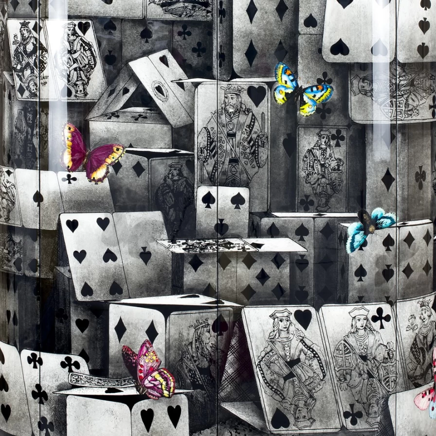 Fornasetti Curved Cabinet Notturno Multicolour Decorative Storage Piece