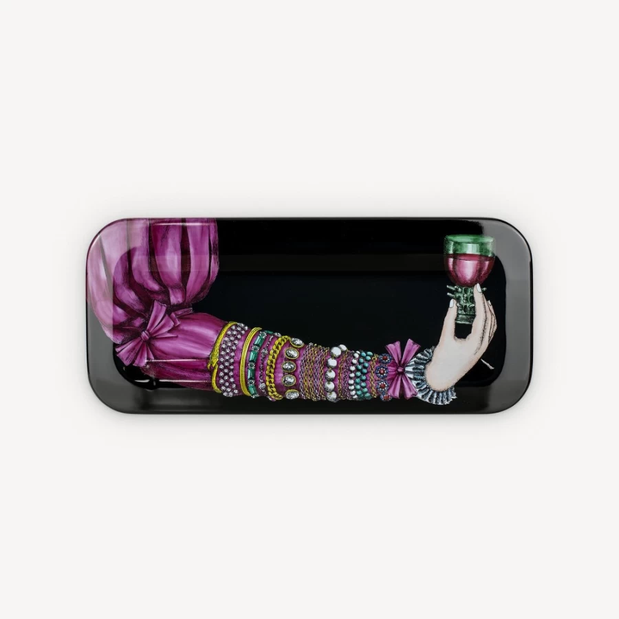 Fornasetti Multicolour Braccio Jeweled Tray - Decorative Collectible Tray