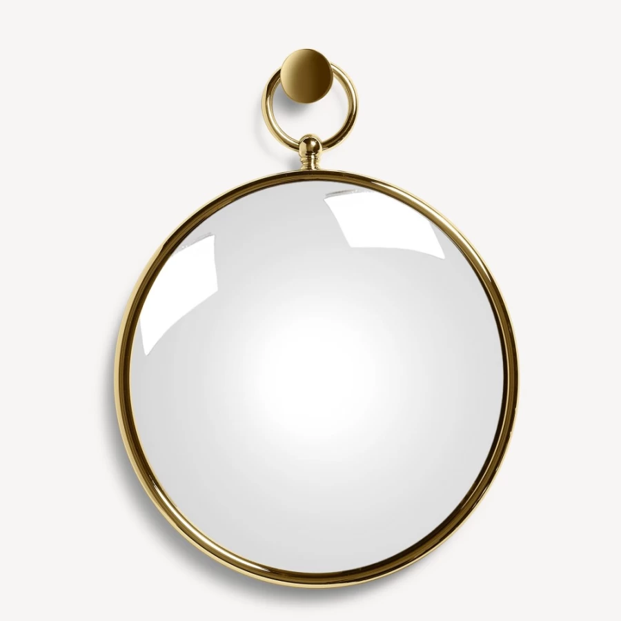 Fornasetti Brass Magic Convex Mirror With Ring - Decorative Wall Art