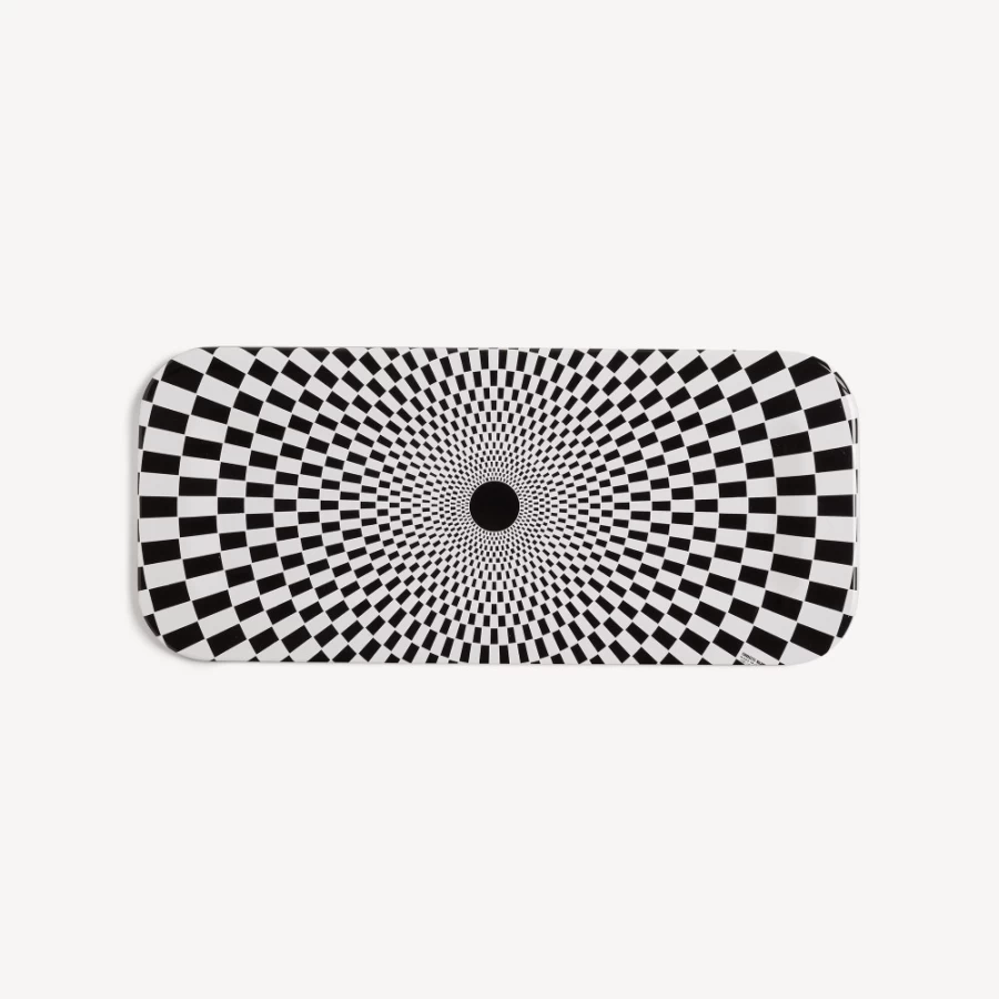 Fornasetti White and Black Egocentrismo Decorative Tray