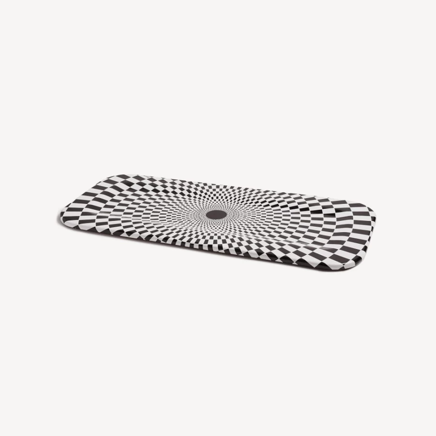 Fornasetti White and Black Egocentrismo Decorative Tray