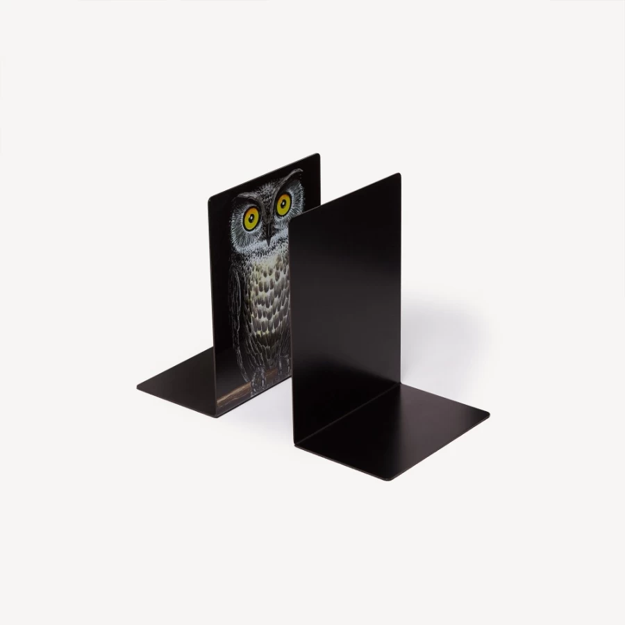 Fornasetti Multicolour Bookends Civetta - Decorative Owl Design Bookends