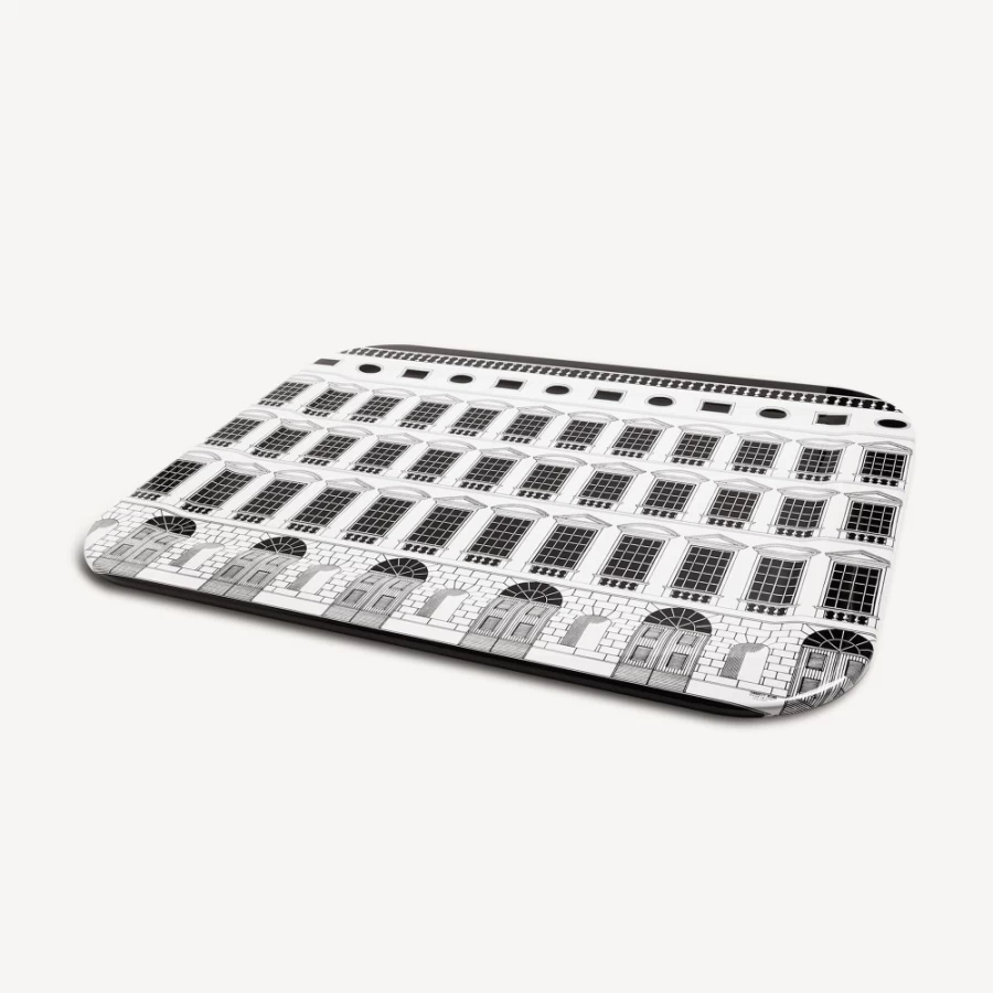 Fornasetti Architettura Tray in White and Black - Decorative Collectible Tray