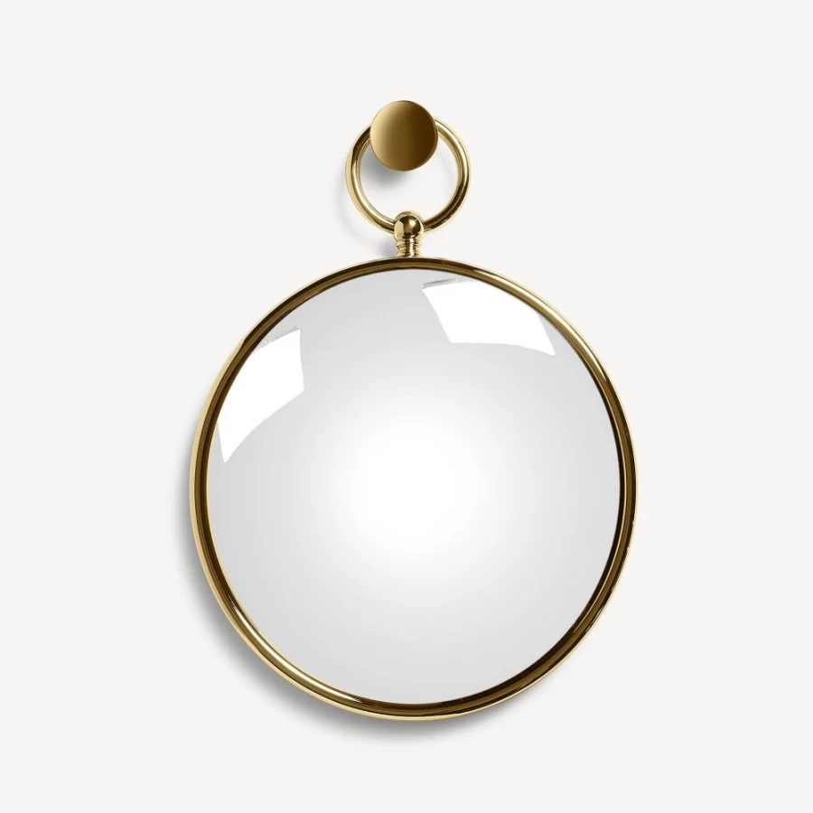 Fornasetti Brass Magic Convex Mirror With Ring - Decorative Wall Art