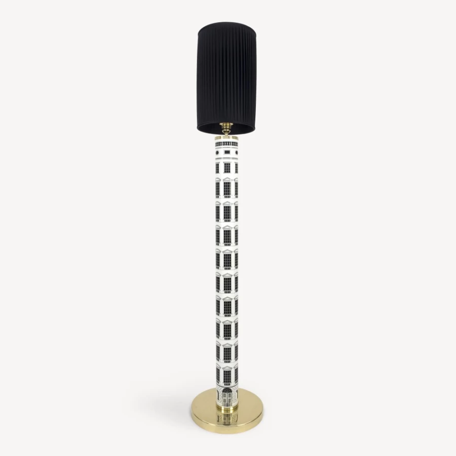 Fornasetti Architettura Floor Lamp in White and Black - Modern Designer Lighting