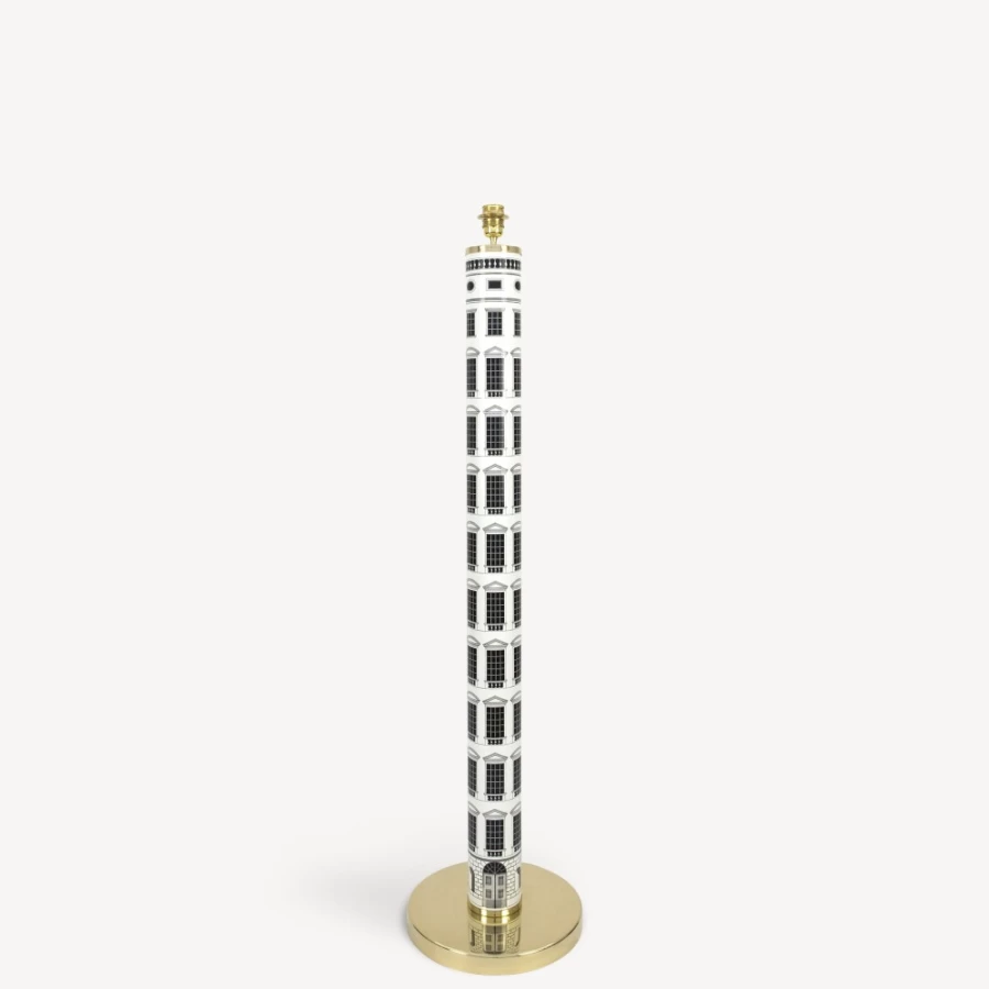 Fornasetti Architettura Floor Lamp in White and Black - Modern Designer Lighting