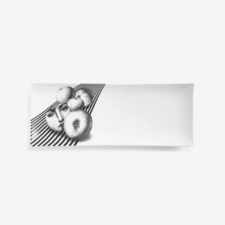Fornasetti White and Black Tema E Variazioni N.390 Tray