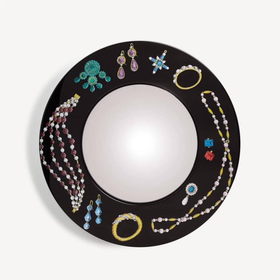 Fornasetti Multicolour Convex Mirror Frame - Gioielli Decorative Wall Art