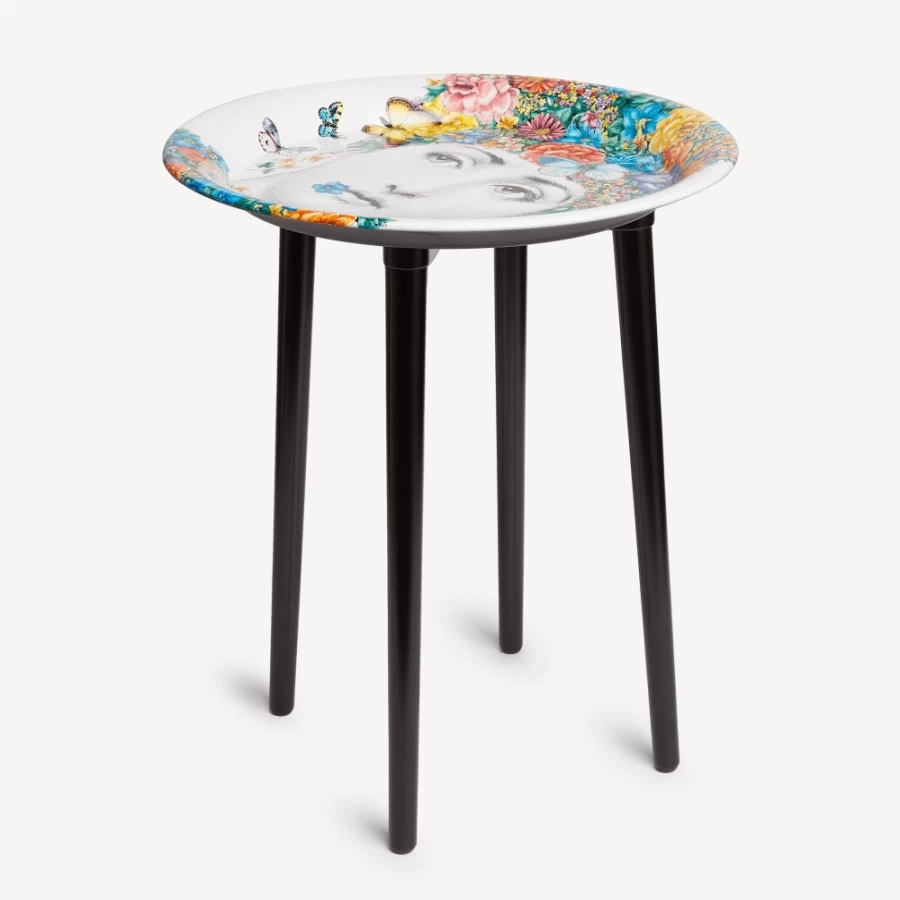 Fornasetti Black Tray Holder - Elegant Decorative Shelf for Display and Storage