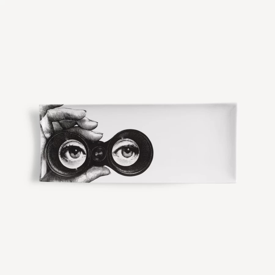 Fornasetti Tray Tema E Variazioni N.371 Decorative Tray in White and Black