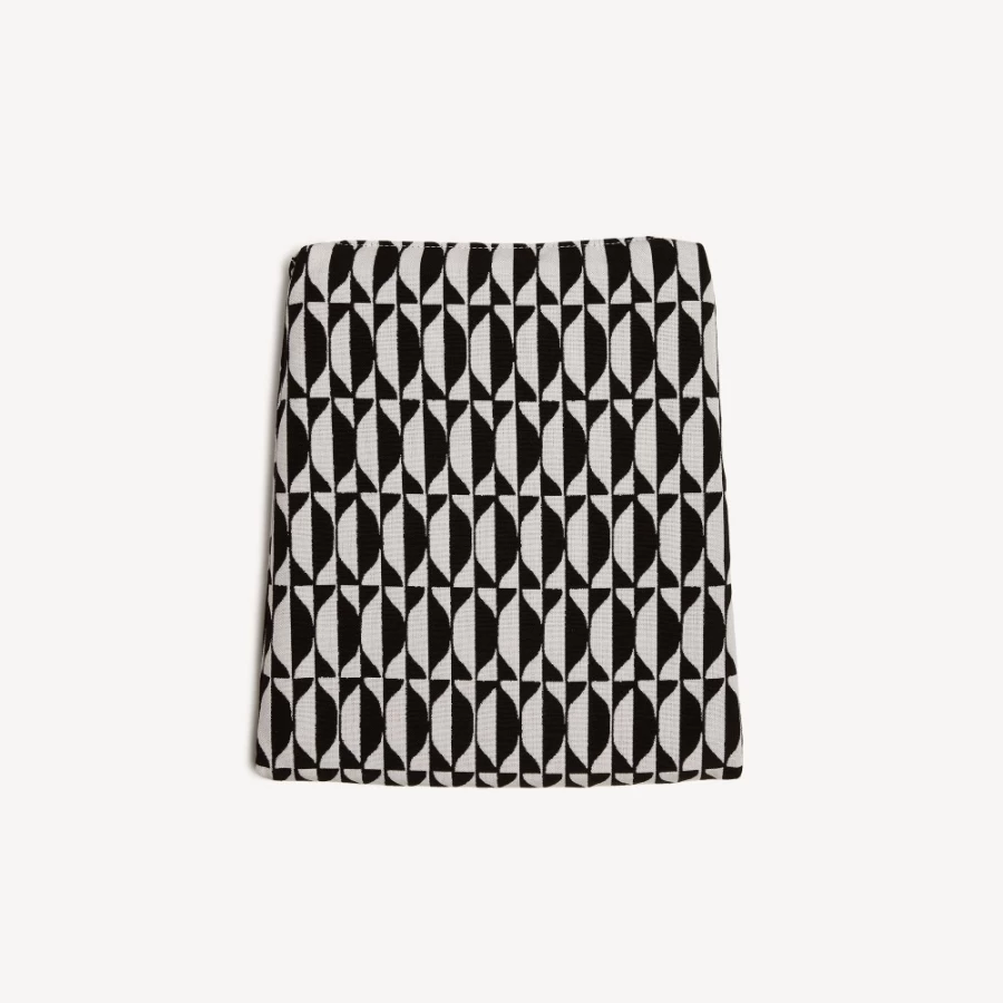 Fornasetti White and Black Outdoor Cushion for Chair - Losanghe Capitellum Design