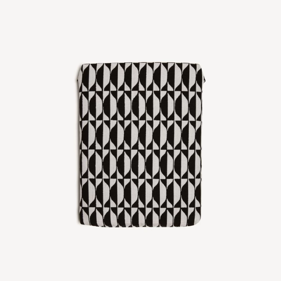 Fornasetti White and Black Outdoor Cushion for Chair - Losanghe Capitellum Design