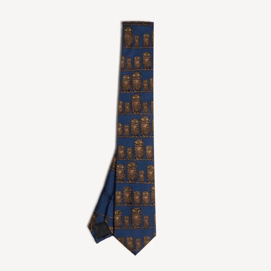 Fornasetti Multicolour Silk Tie with Surrealist Civette Design - Luxury Italian Fashion Accessory