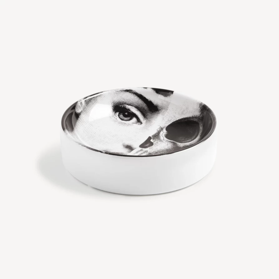 Fornasetti White and Black Ashtray Tema E Variazioni N.288 Collectible Design Piece