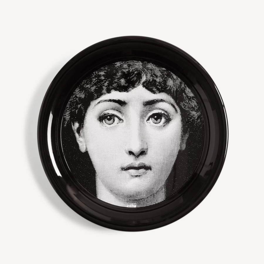 Fornasetti Tema E Variazioni N.1 Decorative Tray in White and Black