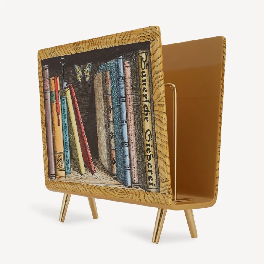 Fornasetti Multicolour Magazine Rack Libri - Stylish Book & Storage Holder