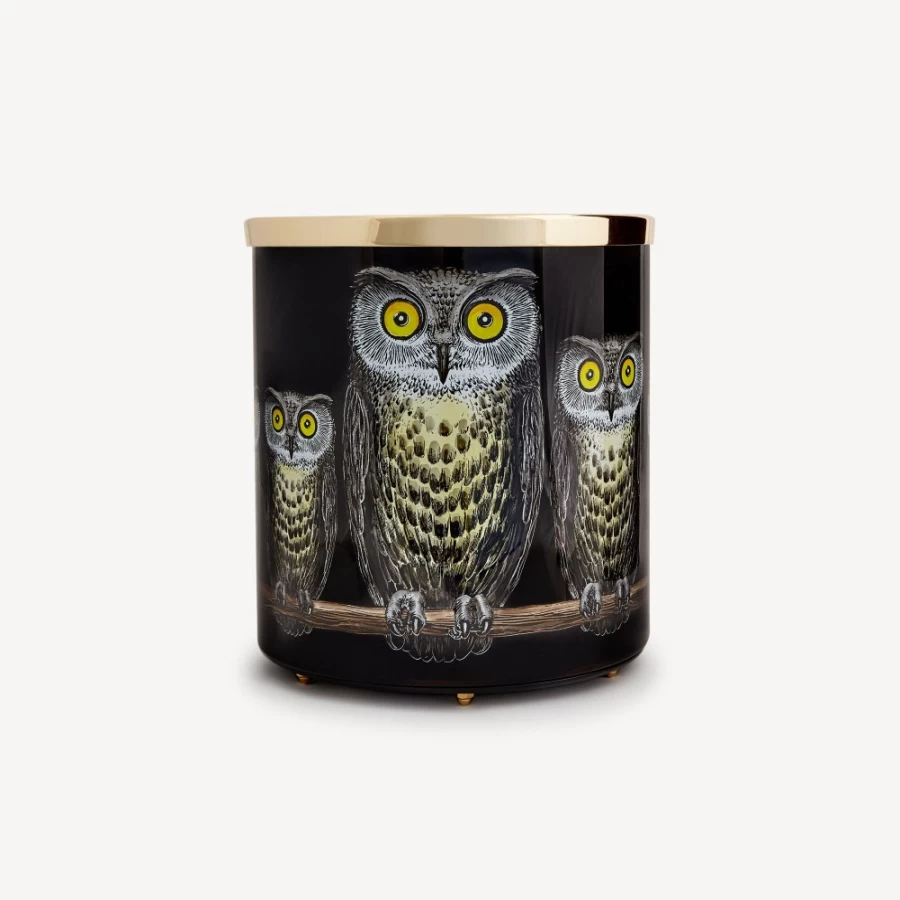 Fornasetti Multicolour Paper Basket Civette Decorative Collectible
