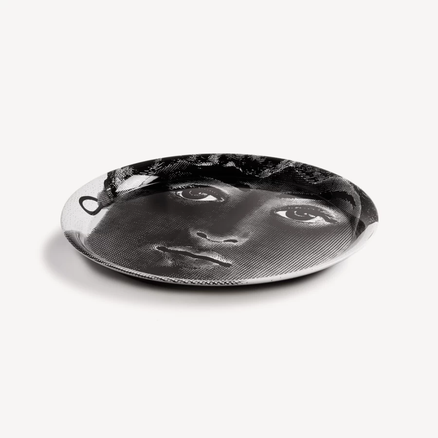 Fornasetti Tray Tema E Variazioni No. 36 - White and Black Decorative Collectible Tray