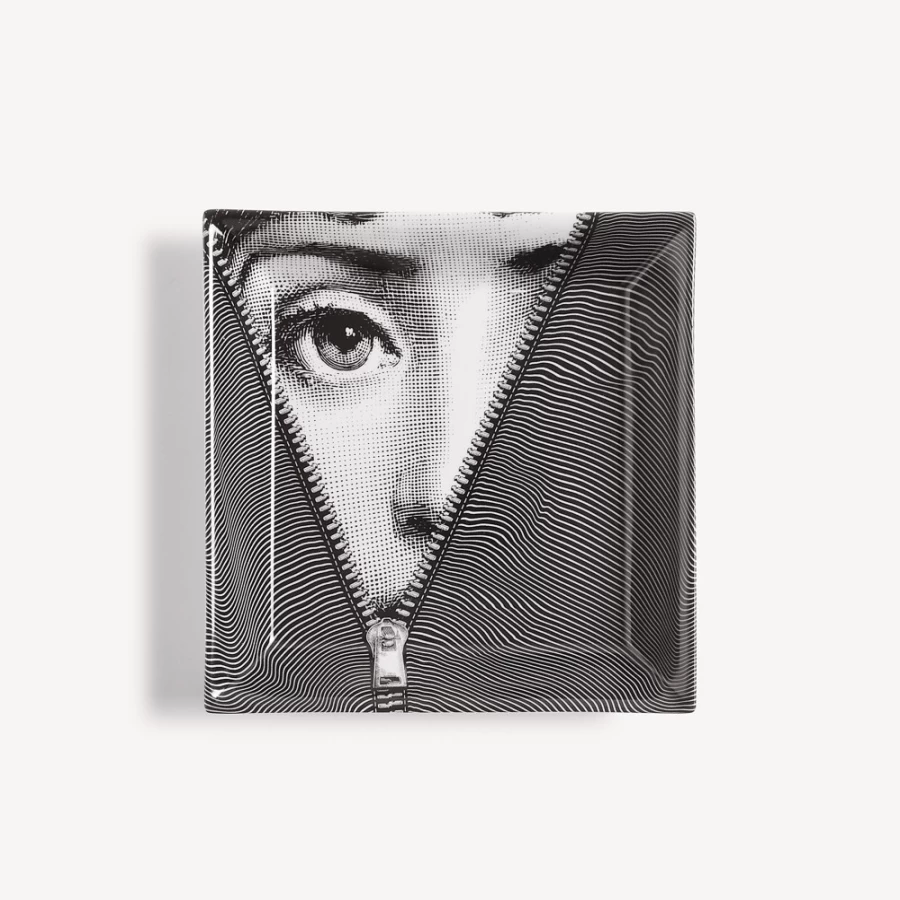 Fornasetti Plate Tema E Variazioni N.401 White and Black Decorative Collectible