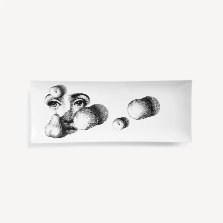 Fornasetti White and Black Tema E Variazioni N.218 Decorative Tray