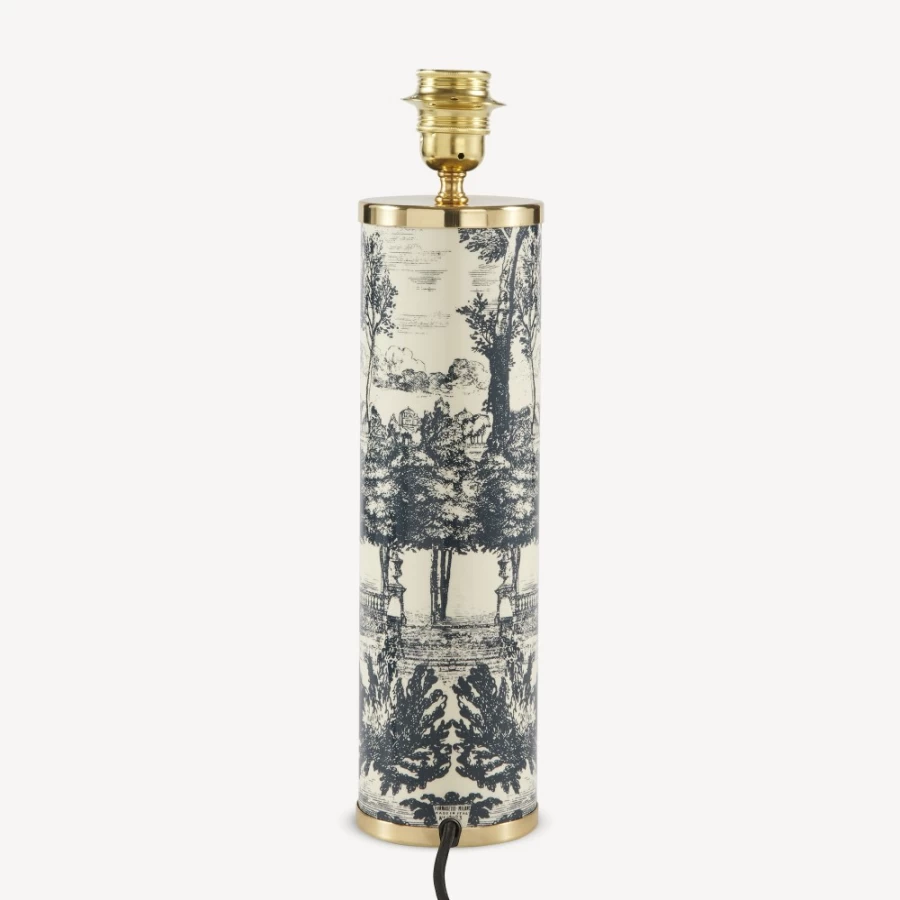 Fornasetti Blue Ivory Giardino Settecentesco Lamp - Italian Designer Table Light