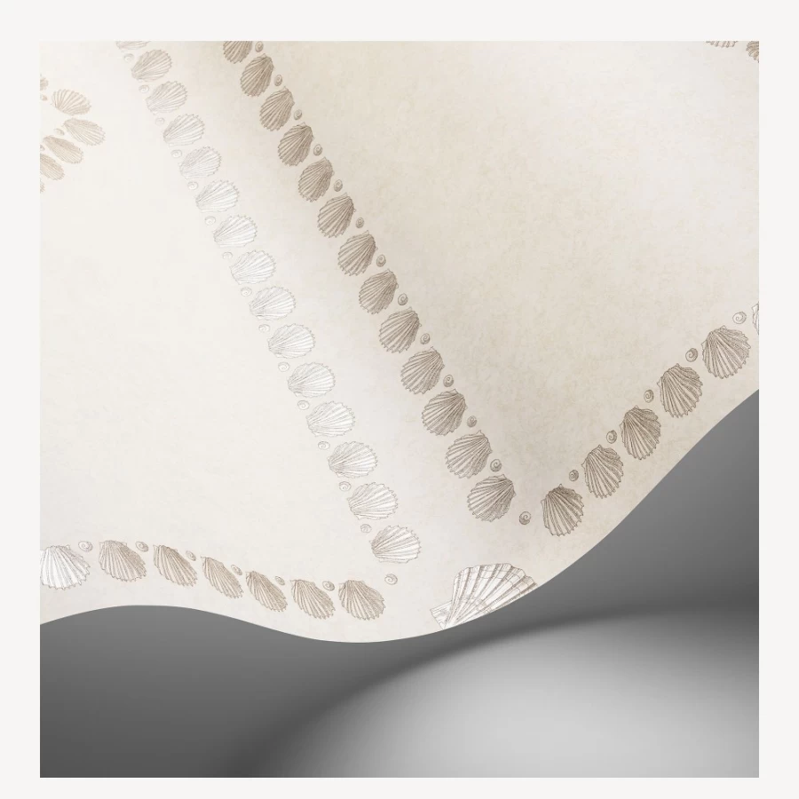 Fornasetti Pearl On Parchment Conchiglie Wallpaper