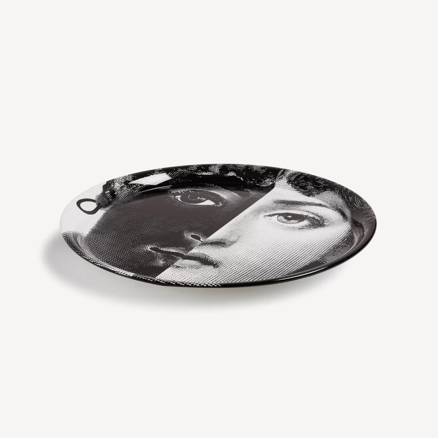 Fornasetti Tema E Variazioni No. 222 Decorative Tray in White and Black