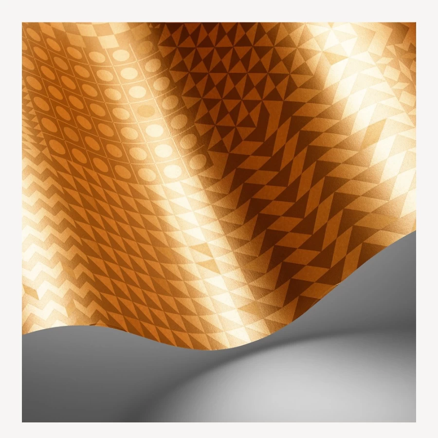 "Fornasetti Gold Geometric Wallpaper – Premium Luxury Design"