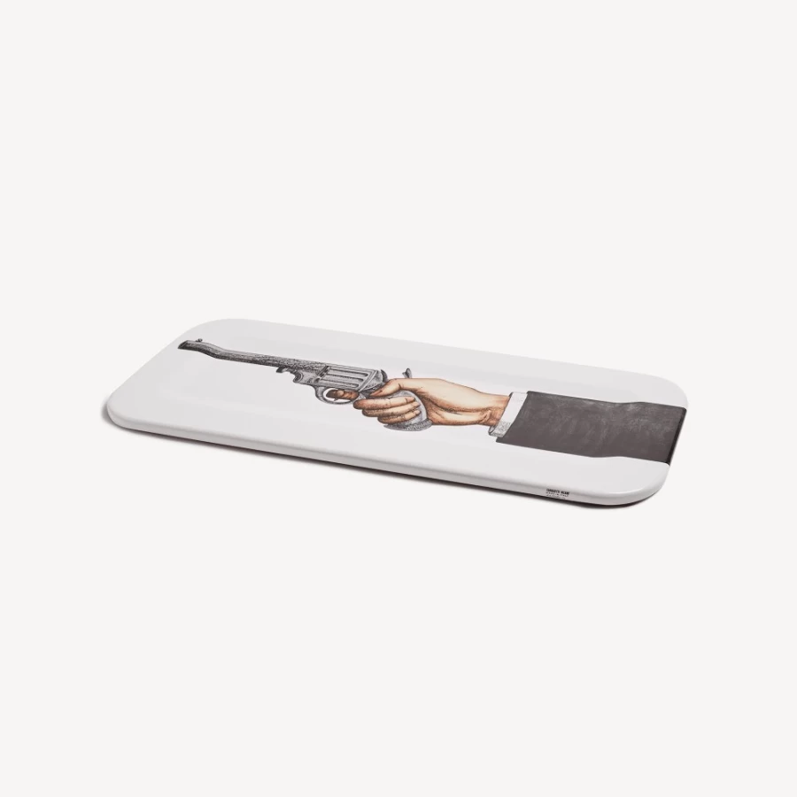 Fornasetti Multicolour Tray Braccio Con Pistola Decorative Collectible