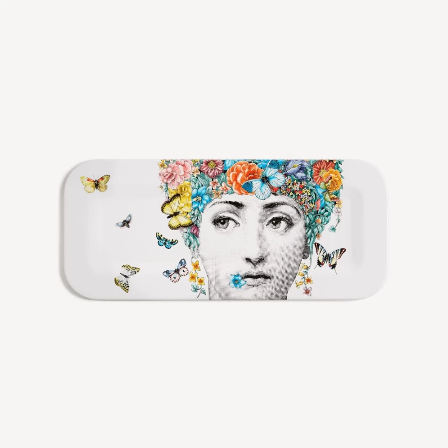 Fornasetti Multicolour Fior Di Lina Decorative Tray