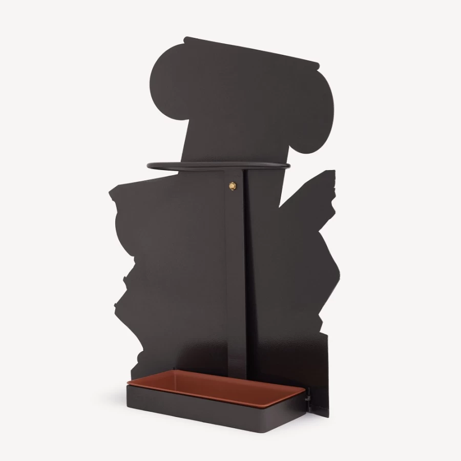 Fornasetti Trompe L'Oeil Rovine Umbrella Stand in White and Black