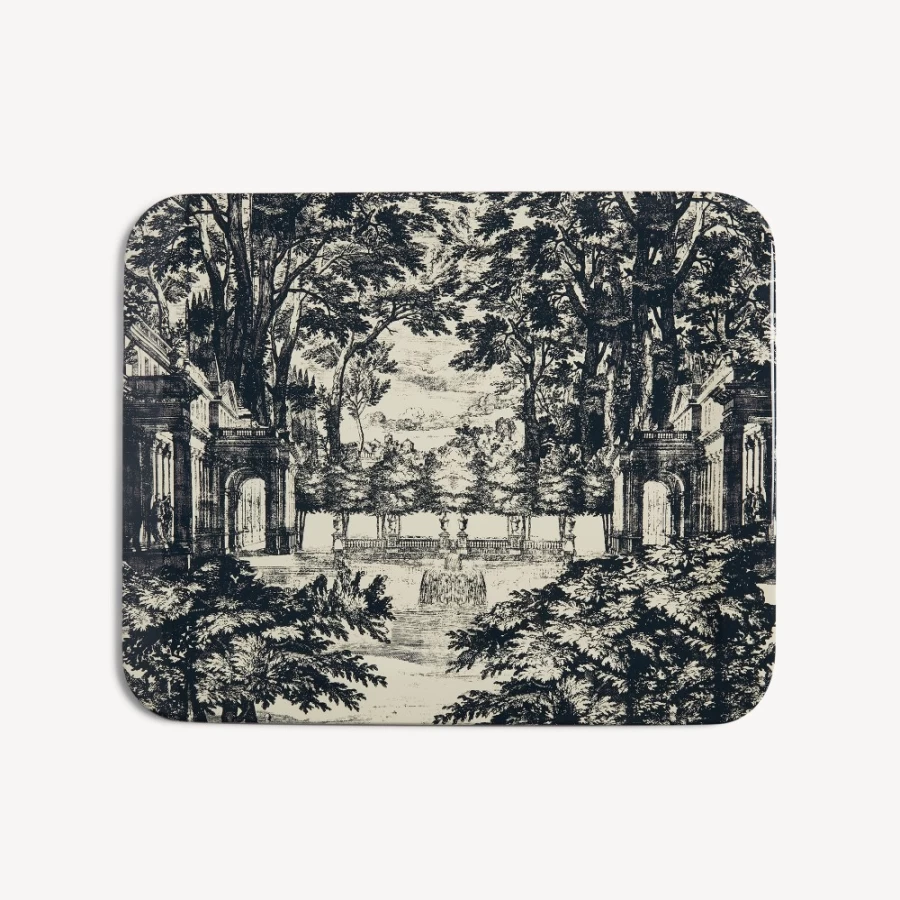 Fornasetti Blue Ivory Tray Giardino Settecentesco Decorative Collectible Tray