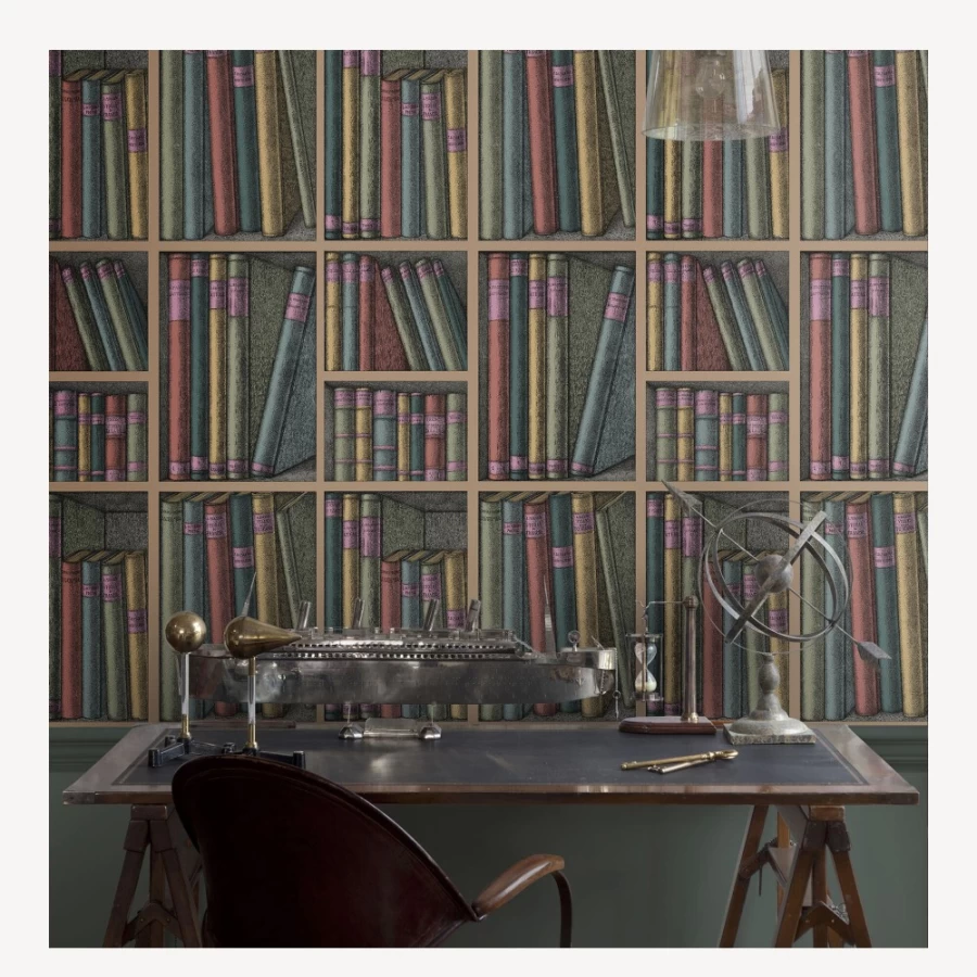 "Fornasetti Forest Ex Libris Wallpaper – Premium Designer Wall Art"