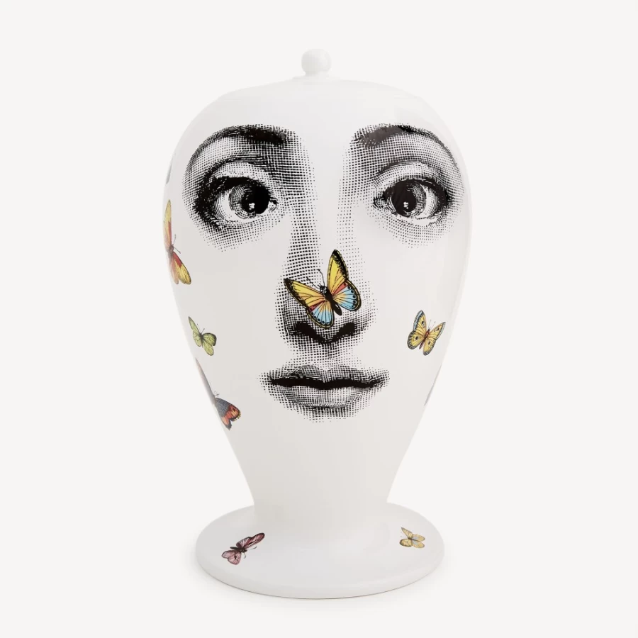 Fornasetti Multicolour Farfalle Vase - Hand-Painted Italian Designer Home Decor