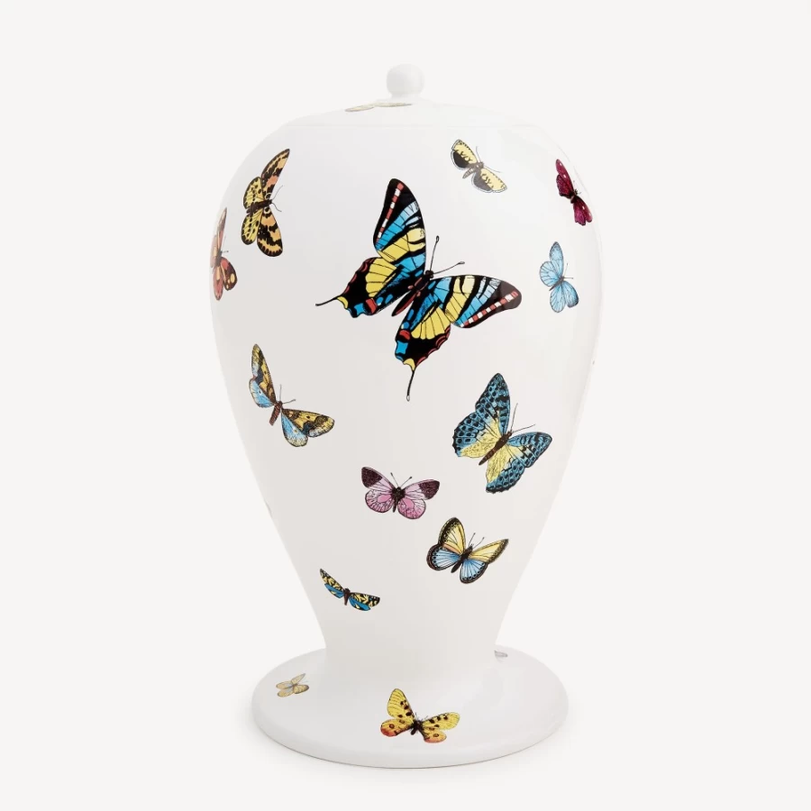 Fornasetti Multicolour Farfalle Vase - Hand-Painted Italian Designer Home Decor