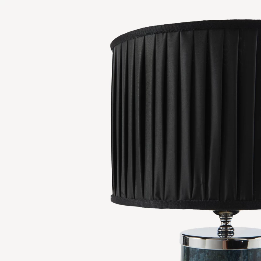 Fornasetti Black Pleated Fabric Cylindrical Lampshade