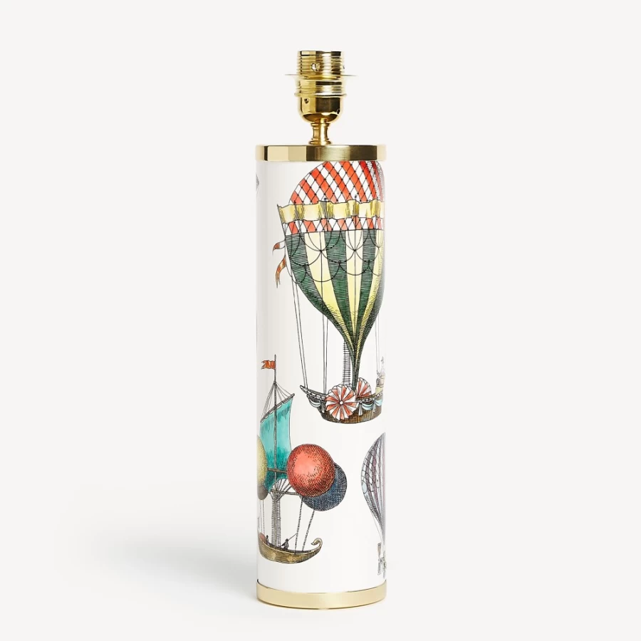 Fornasetti Palloni Multicolour Cylindrical Lamp Base - Decorative Designer Lighting